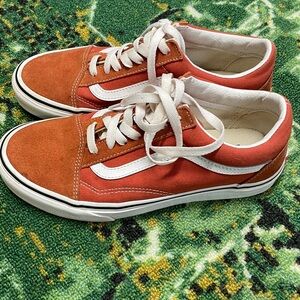 Orange Vans Old Skool Womens 7.5 Mens 6.0